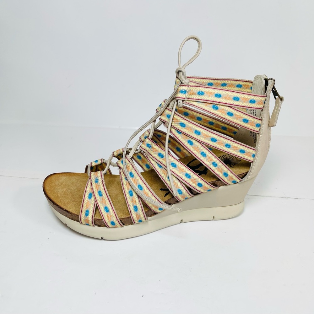 OTBT Way Out Women’s Wedge Sandals Women’s Size 8M‎ Lace Up Gladiator